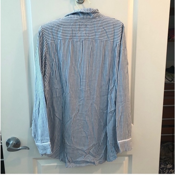 Plush Ultra Soft Boyfriend Striped Sleep shirt NWT - Picture 10 of 12